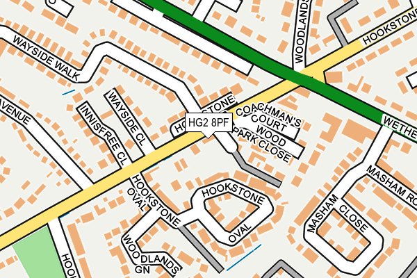 HG2 8PF map - OS OpenMap – Local (Ordnance Survey)