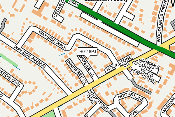HG2 8PJ map - OS OpenMap – Local (Ordnance Survey)