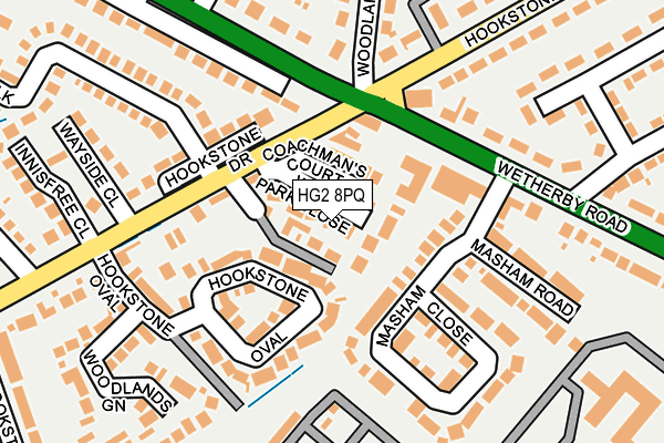 HG2 8PQ map - OS OpenMap – Local (Ordnance Survey)