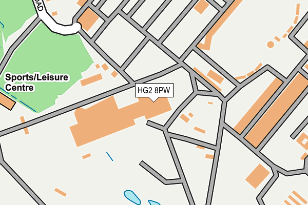 HG2 8PW map - OS OpenMap – Local (Ordnance Survey)