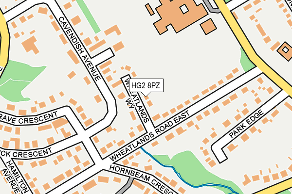 HG2 8PZ map - OS OpenMap – Local (Ordnance Survey)