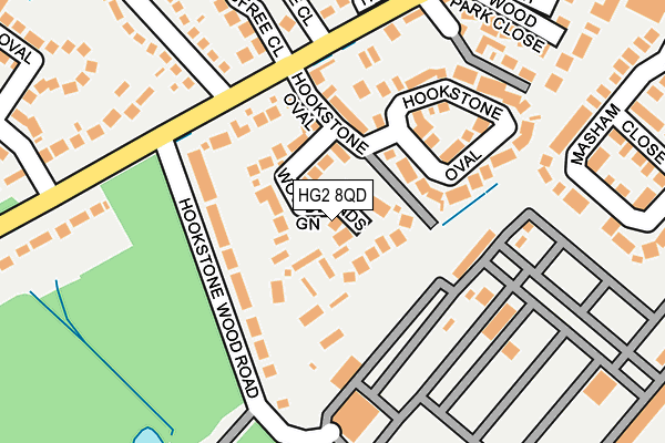 HG2 8QD map - OS OpenMap – Local (Ordnance Survey)