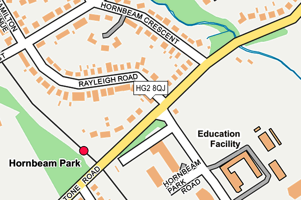HG2 8QJ map - OS OpenMap – Local (Ordnance Survey)