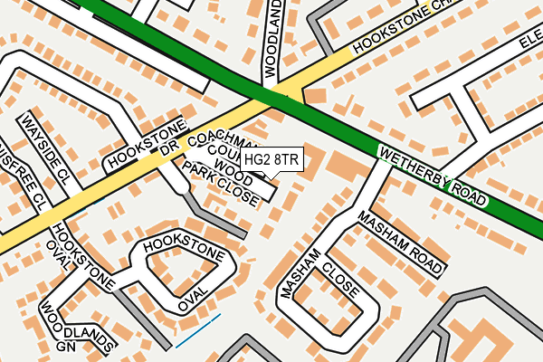 HG2 8TR map - OS OpenMap – Local (Ordnance Survey)