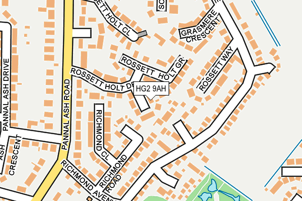 HG2 9AH map - OS OpenMap – Local (Ordnance Survey)