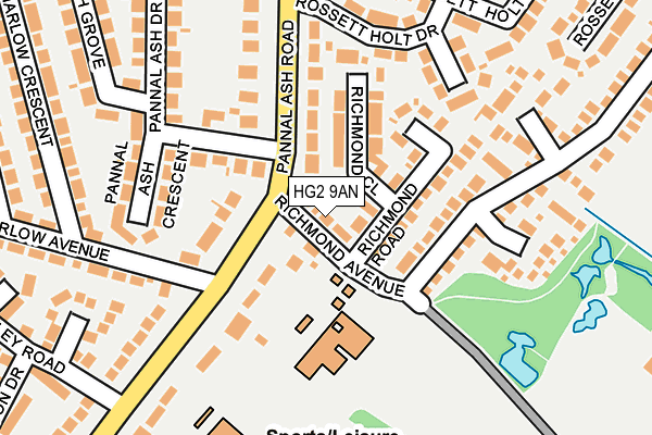 HG2 9AN map - OS OpenMap – Local (Ordnance Survey)