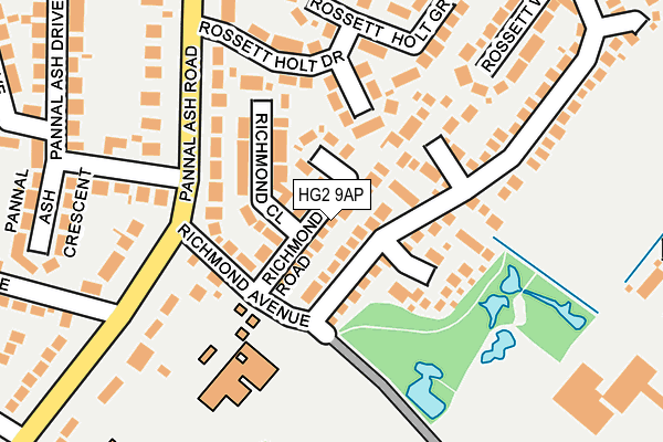 HG2 9AP map - OS OpenMap – Local (Ordnance Survey)