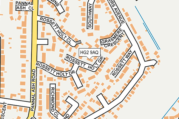HG2 9AQ map - OS OpenMap – Local (Ordnance Survey)