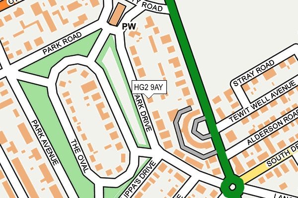 HG2 9AY map - OS OpenMap – Local (Ordnance Survey)