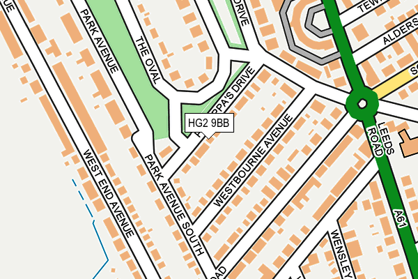 HG2 9BB map - OS OpenMap – Local (Ordnance Survey)