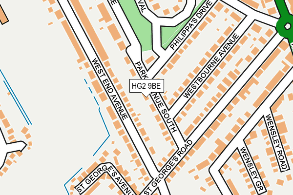 HG2 9BE map - OS OpenMap – Local (Ordnance Survey)