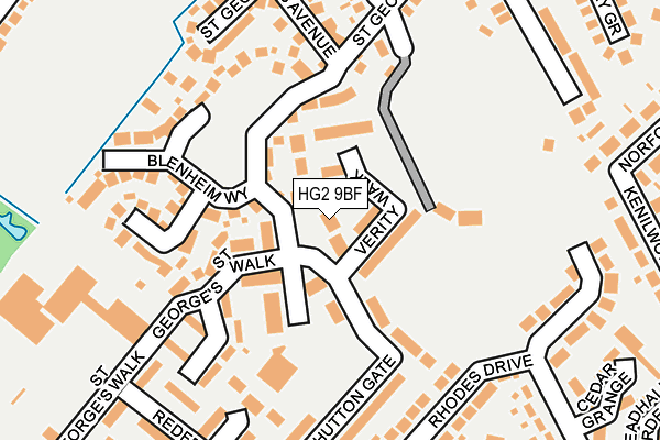 HG2 9BF map - OS OpenMap – Local (Ordnance Survey)