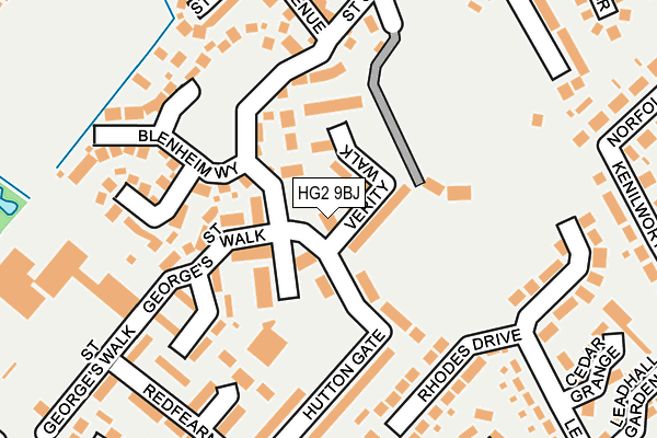 HG2 9BJ map - OS OpenMap – Local (Ordnance Survey)