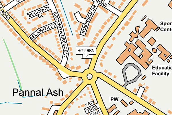 HG2 9BN map - OS OpenMap – Local (Ordnance Survey)