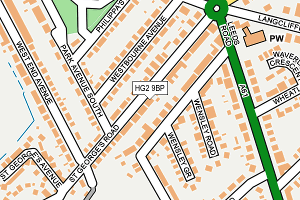 HG2 9BP map - OS OpenMap – Local (Ordnance Survey)