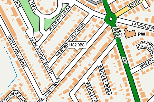HG2 9BS map - OS OpenMap – Local (Ordnance Survey)