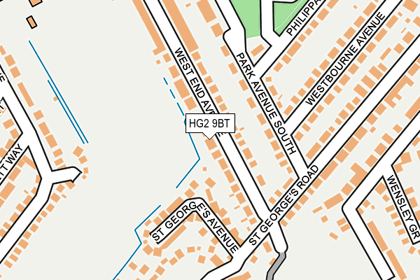 HG2 9BT map - OS OpenMap – Local (Ordnance Survey)