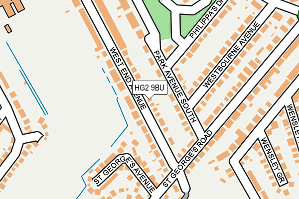 HG2 9BU map - OS OpenMap – Local (Ordnance Survey)