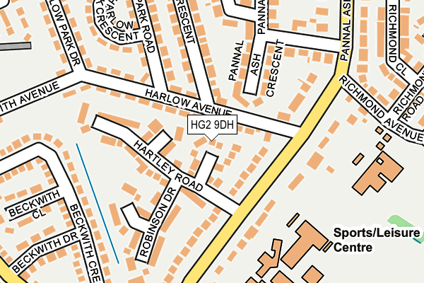 HG2 9DH map - OS OpenMap – Local (Ordnance Survey)