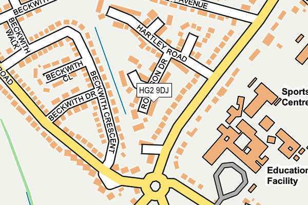 HG2 9DJ map - OS OpenMap – Local (Ordnance Survey)
