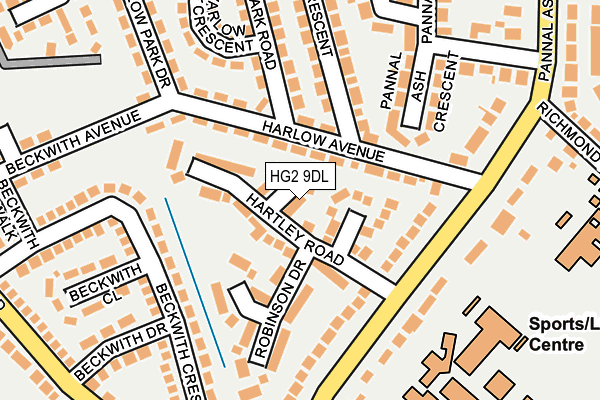 HG2 9DL map - OS OpenMap – Local (Ordnance Survey)