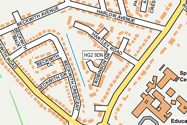 HG2 9DN map - OS OpenMap – Local (Ordnance Survey)