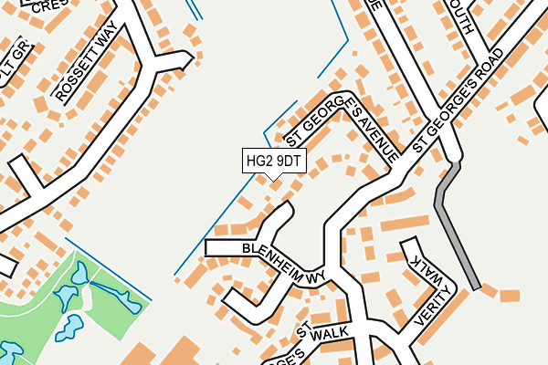HG2 9DT map - OS OpenMap – Local (Ordnance Survey)