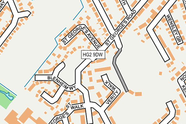 HG2 9DW map - OS OpenMap – Local (Ordnance Survey)