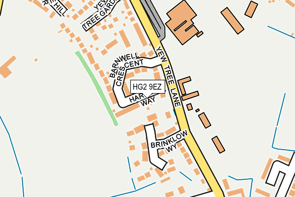 HG2 9EZ map - OS OpenMap – Local (Ordnance Survey)