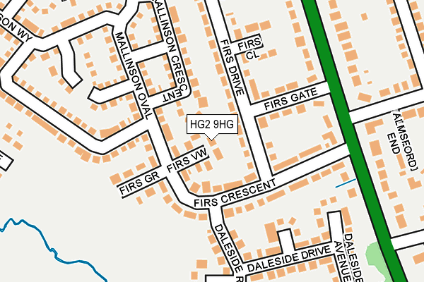 HG2 9HG map - OS OpenMap – Local (Ordnance Survey)