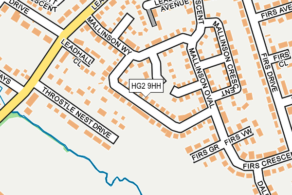 HG2 9HH map - OS OpenMap – Local (Ordnance Survey)