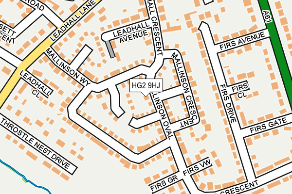 HG2 9HJ map - OS OpenMap – Local (Ordnance Survey)