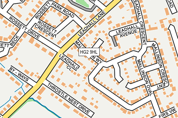 HG2 9HL map - OS OpenMap – Local (Ordnance Survey)