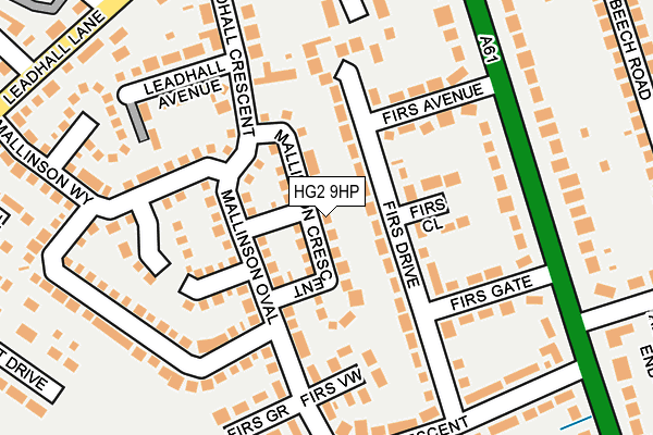 HG2 9HP map - OS OpenMap – Local (Ordnance Survey)