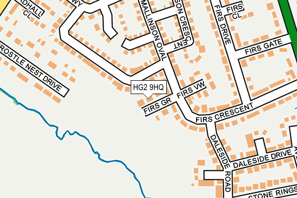 HG2 9HQ map - OS OpenMap – Local (Ordnance Survey)