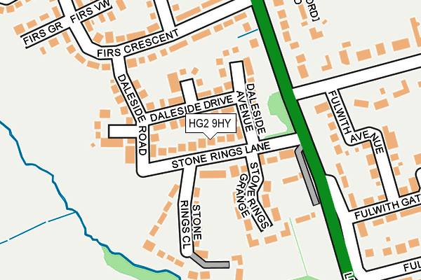 HG2 9HY map - OS OpenMap – Local (Ordnance Survey)