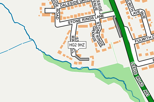 HG2 9HZ map - OS OpenMap – Local (Ordnance Survey)