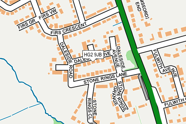 HG2 9JB map - OS OpenMap – Local (Ordnance Survey)