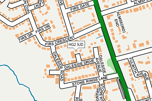 HG2 9JD map - OS OpenMap – Local (Ordnance Survey)