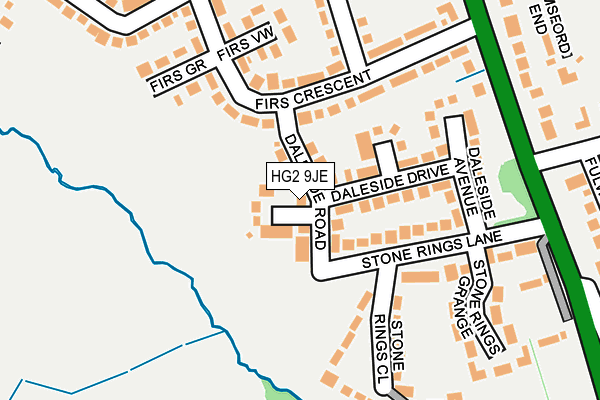 HG2 9JE map - OS OpenMap – Local (Ordnance Survey)