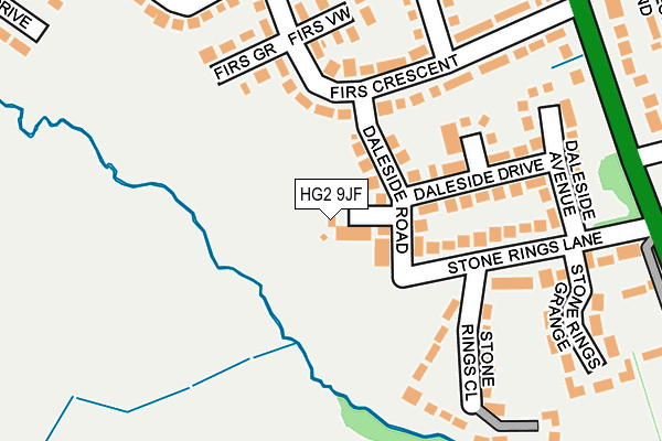 HG2 9JF map - OS OpenMap – Local (Ordnance Survey)