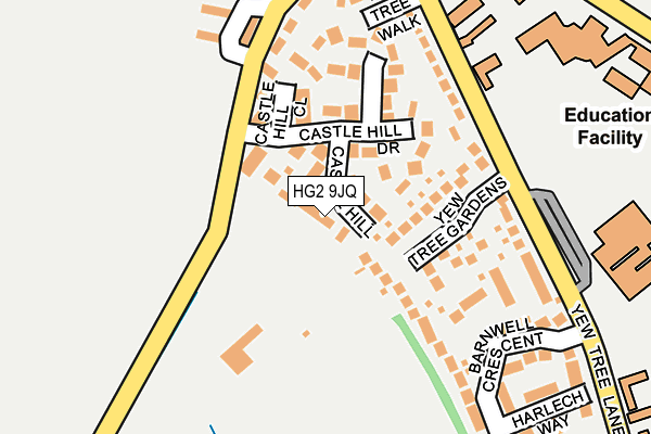 HG2 9JQ map - OS OpenMap – Local (Ordnance Survey)