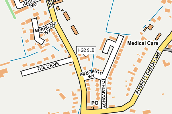HG2 9LB map - OS OpenMap – Local (Ordnance Survey)