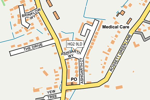 HG2 9LD map - OS OpenMap – Local (Ordnance Survey)