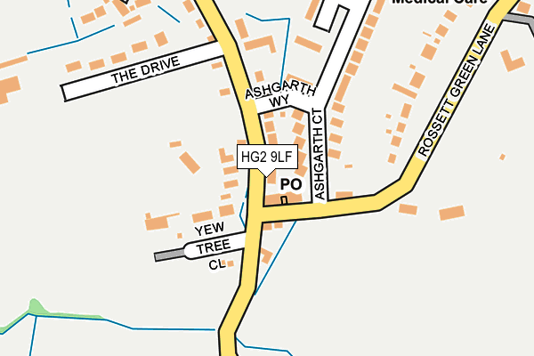 HG2 9LF map - OS OpenMap – Local (Ordnance Survey)