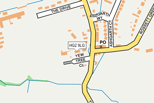 HG2 9LG map - OS OpenMap – Local (Ordnance Survey)