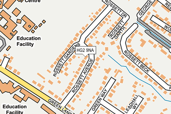 HG2 9NA map - OS OpenMap – Local (Ordnance Survey)
