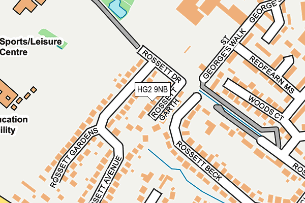 HG2 9NB map - OS OpenMap – Local (Ordnance Survey)