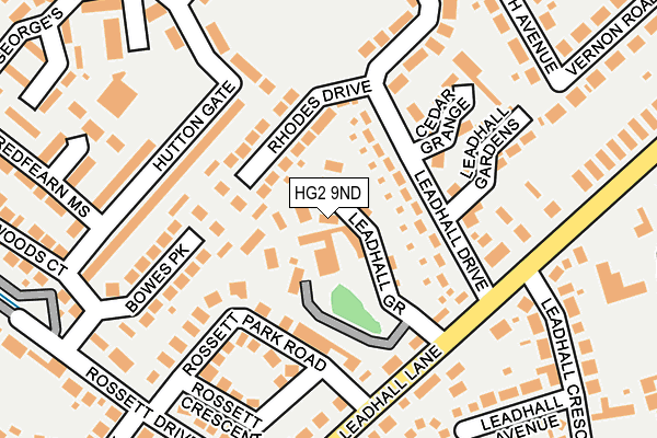 HG2 9ND map - OS OpenMap – Local (Ordnance Survey)