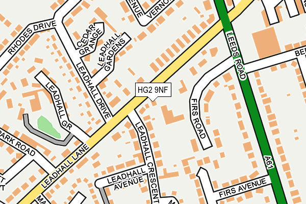 HG2 9NF map - OS OpenMap – Local (Ordnance Survey)